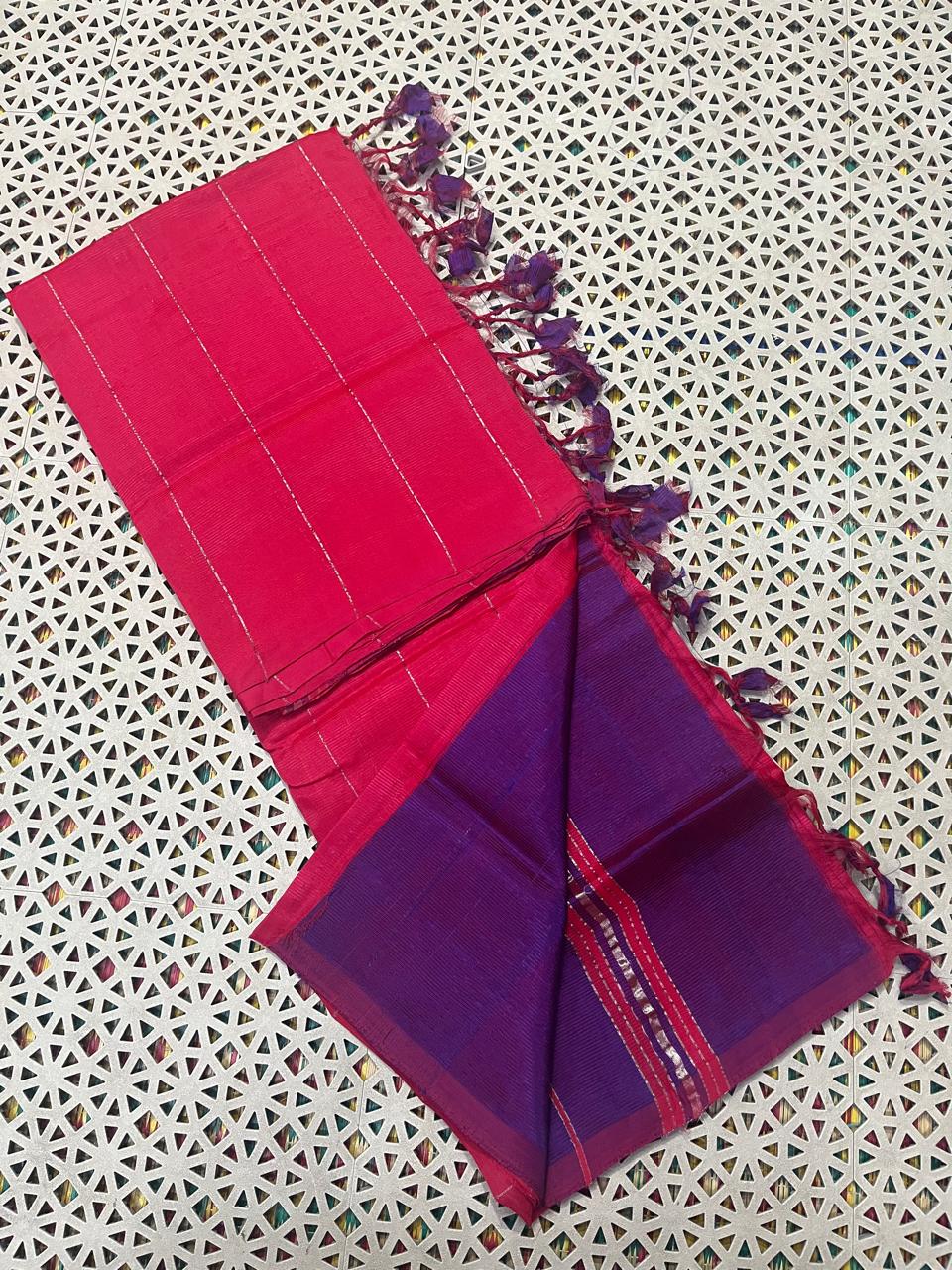 Mangalagiri Pattu Zari Lines Sarees