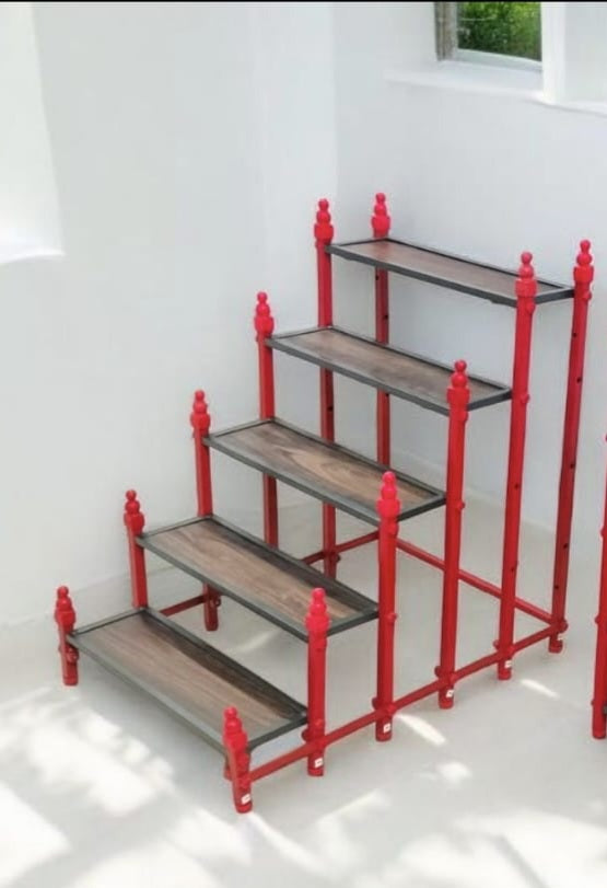 DIY WOODEN 5 STEPS MINI GOLU PADI CUM DISPLAY ORGANIZER