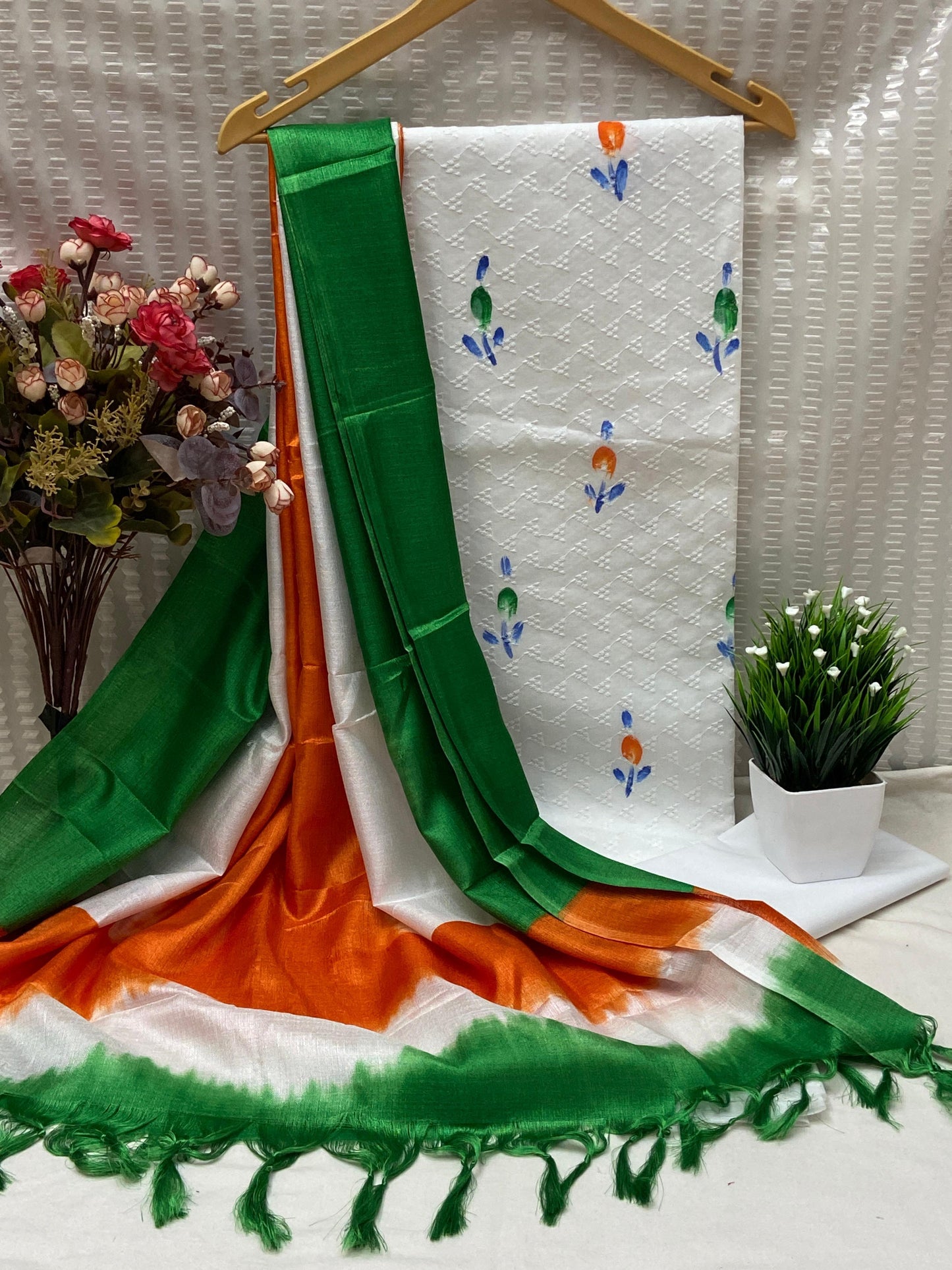 Tricolour Dress Material
