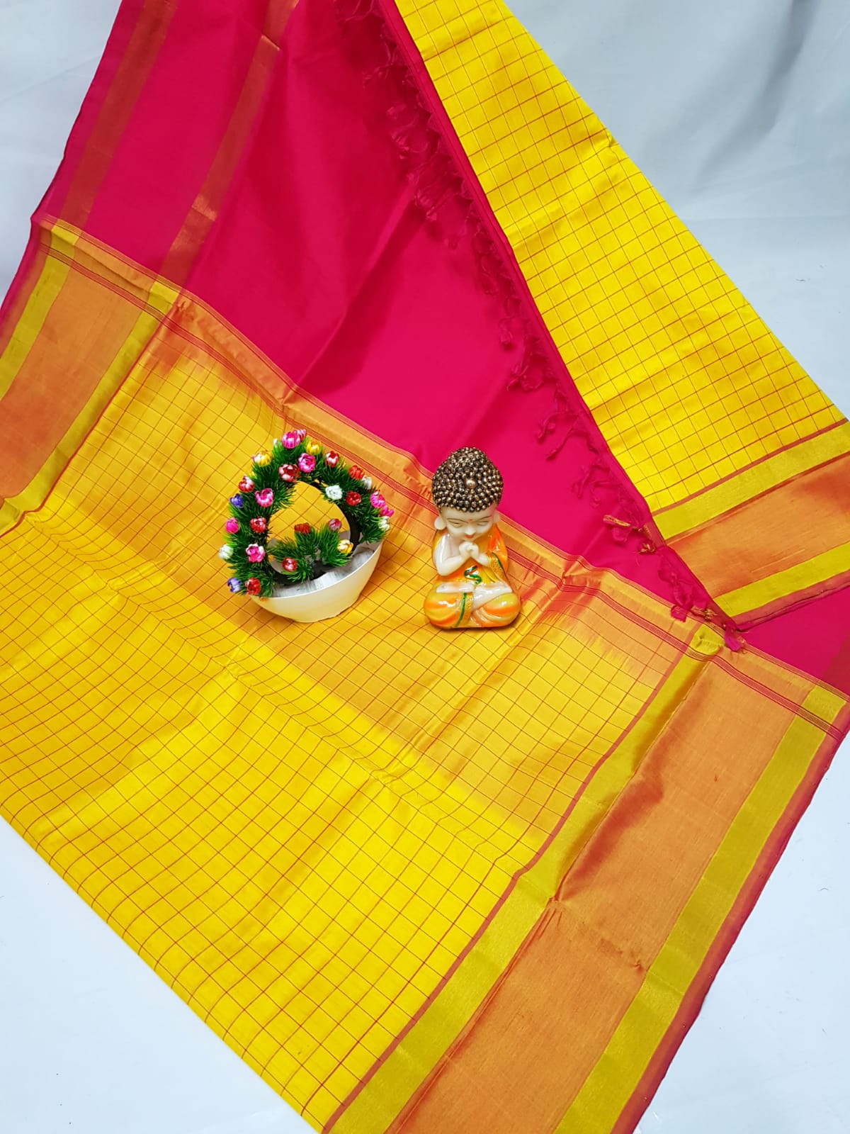 Uppada Mahanati checks sarees