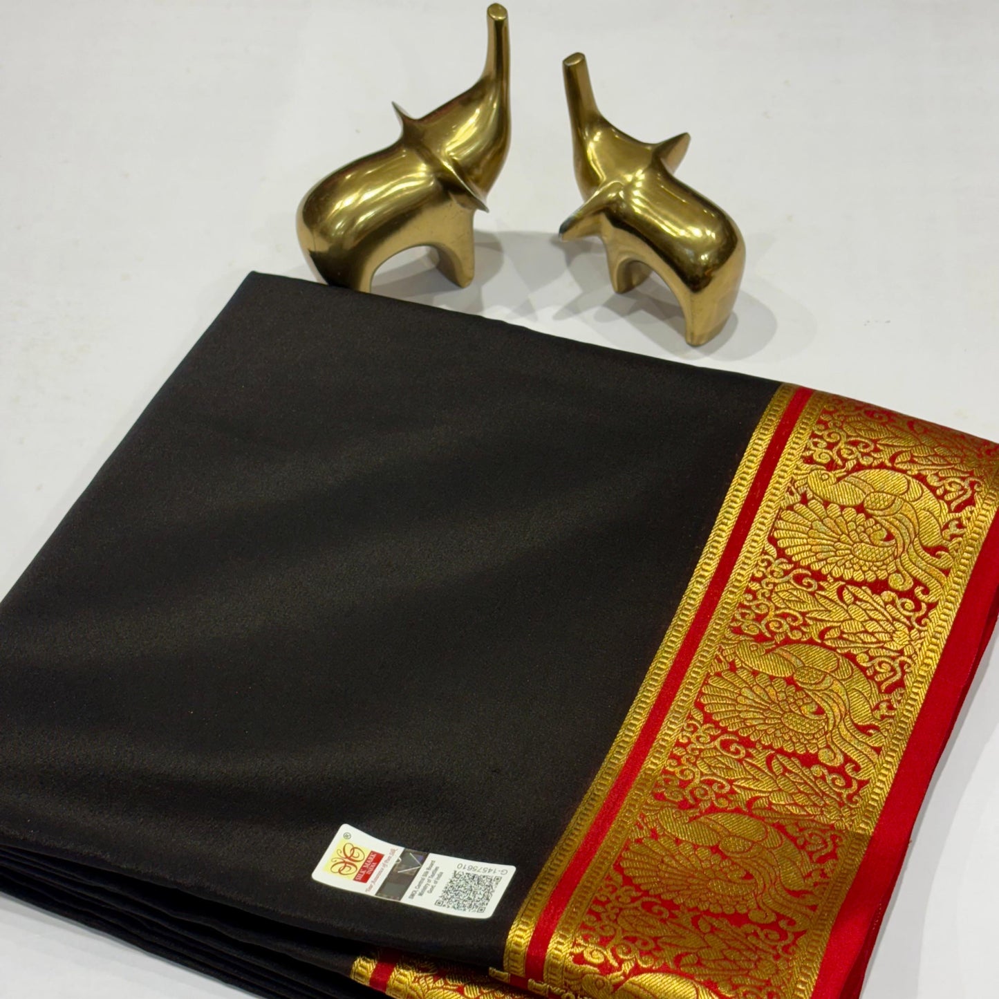 Plain Mysore Silk Sarees 120 gsm