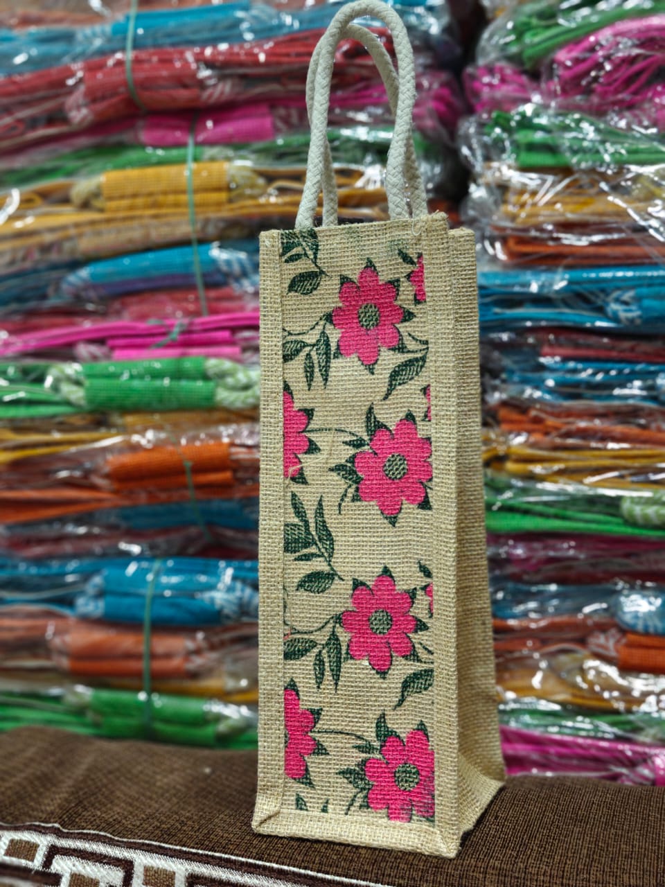 Jute Water Bottle Bags Set of 10