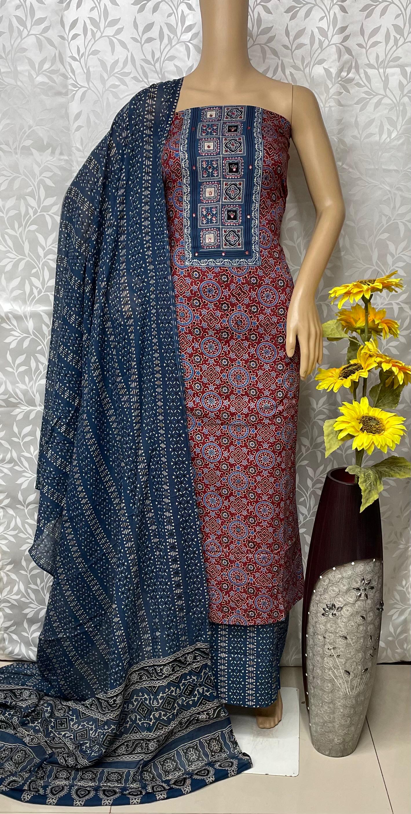 Gota Patti Pure Cotton Dressmaterials