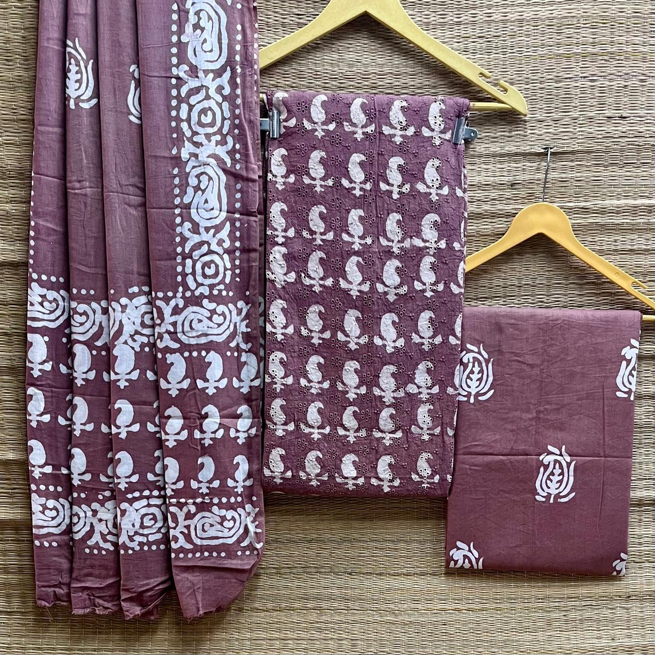 Batik cotton dress material