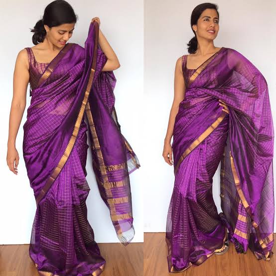 Mangalagiri Pattu Checked Sarees
