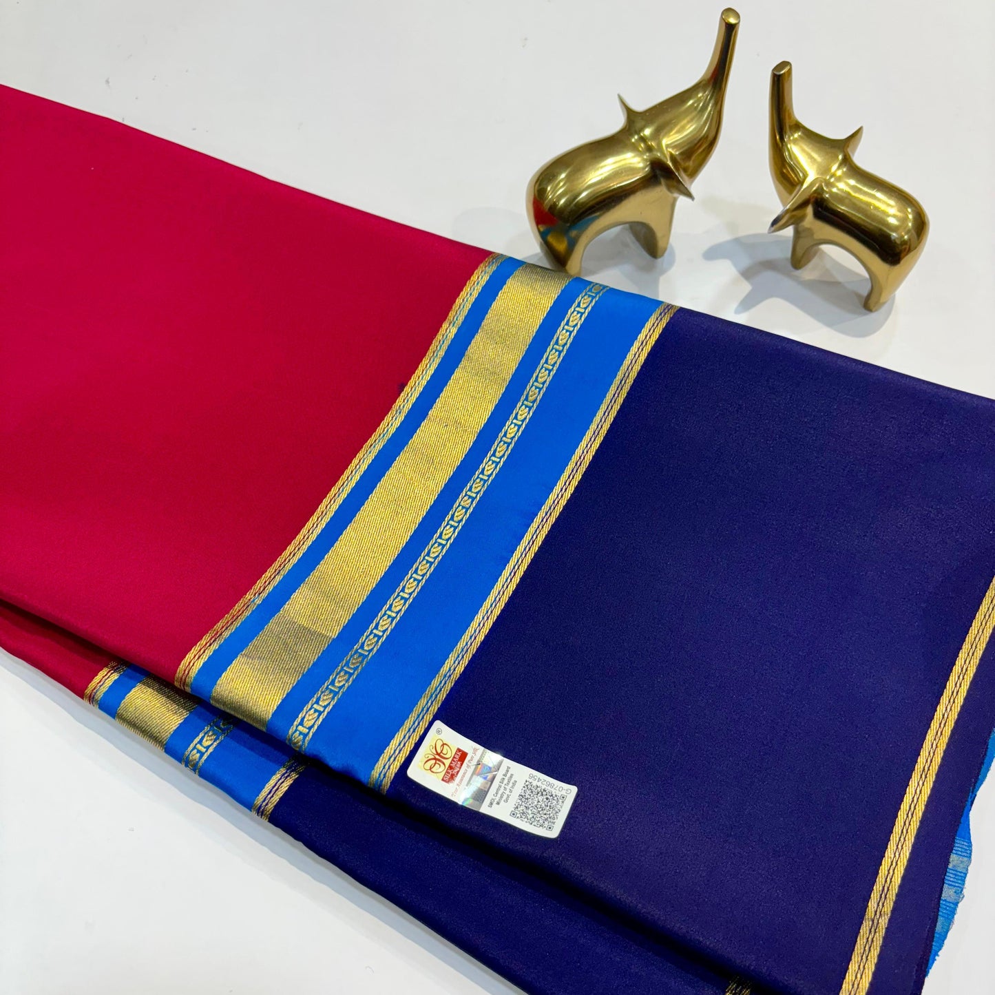 KSIC 3D Pattern Pure Mysore Silk Sarees