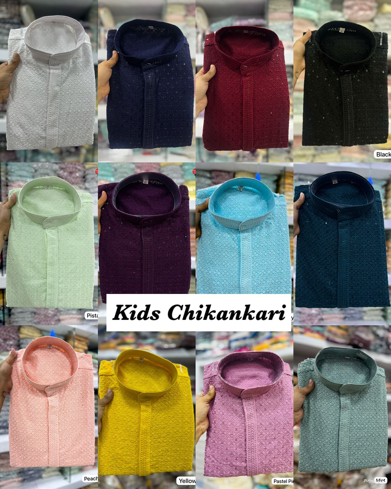 Boys Chikankari Kurta sets