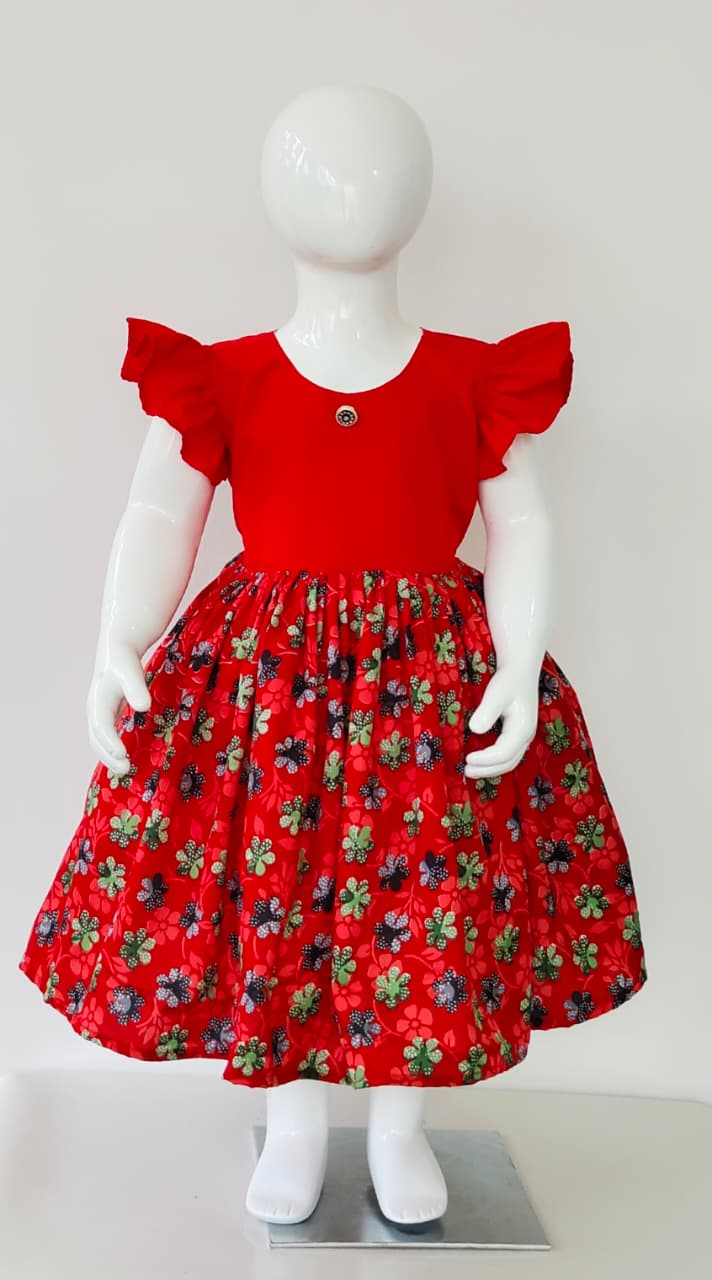 Christmas Kids Crepe Frocks