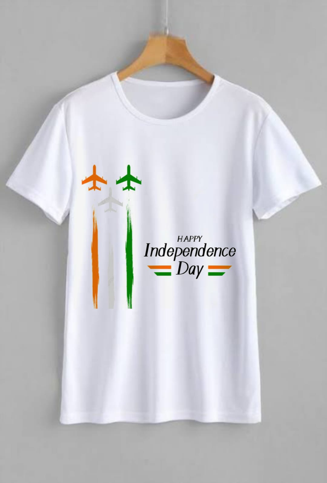 Patriotic Theme White T-shirts for Adults