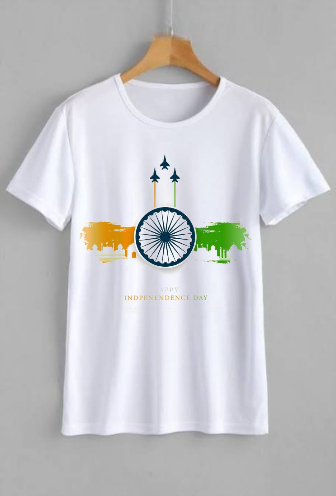 Patriotic Theme White T-shirts for Adults