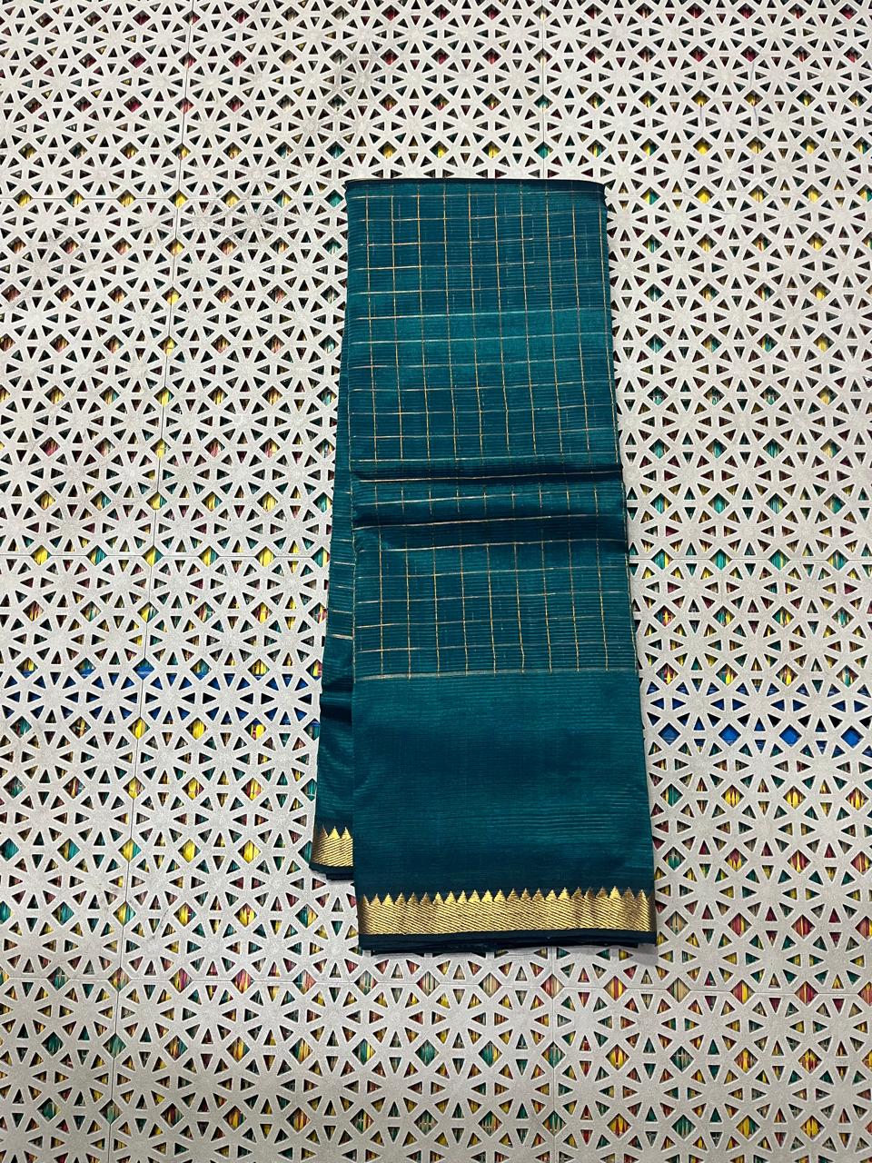 Mangalagiri Pattu Checked Sarees