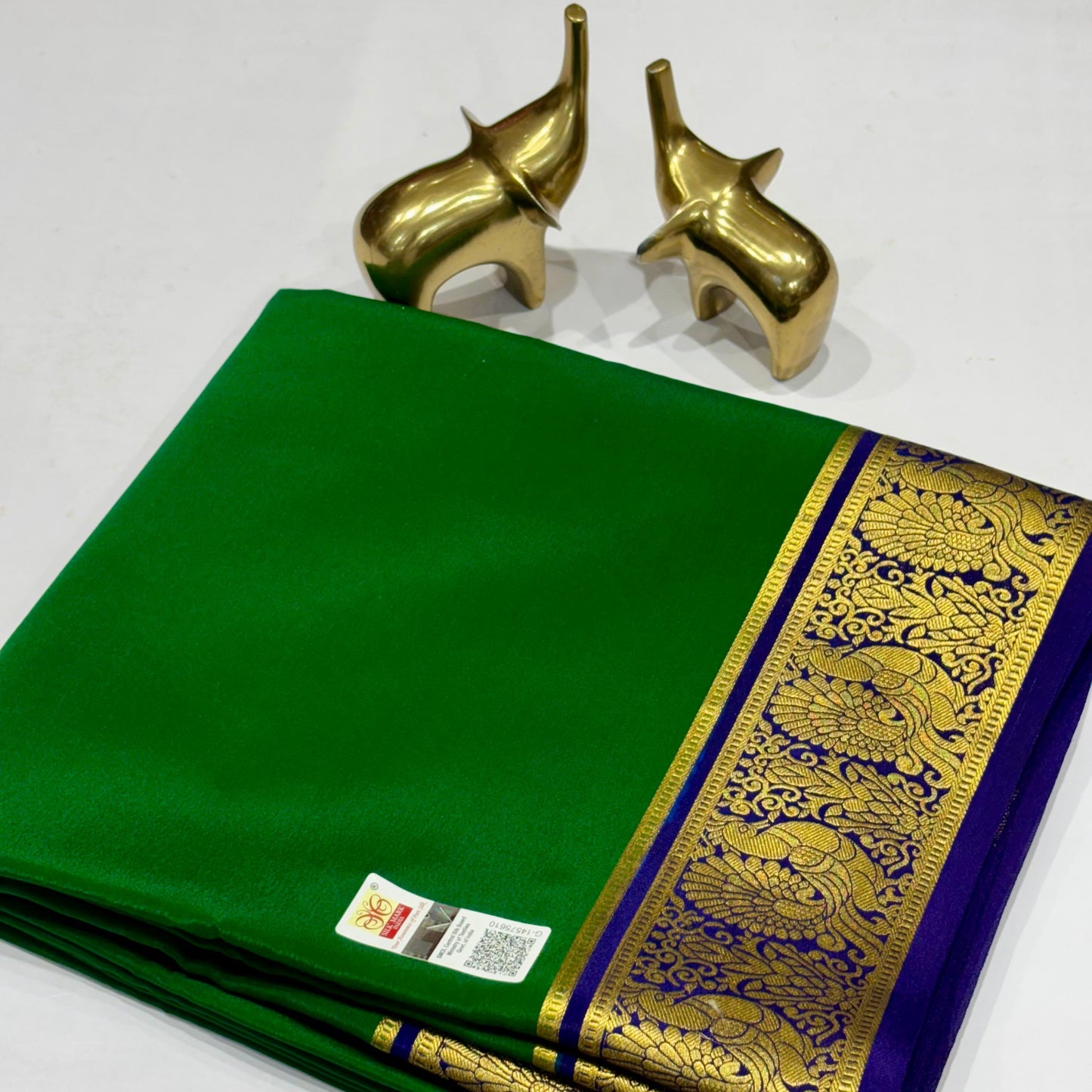 Plain Mysore Silk Sarees 120 gsm