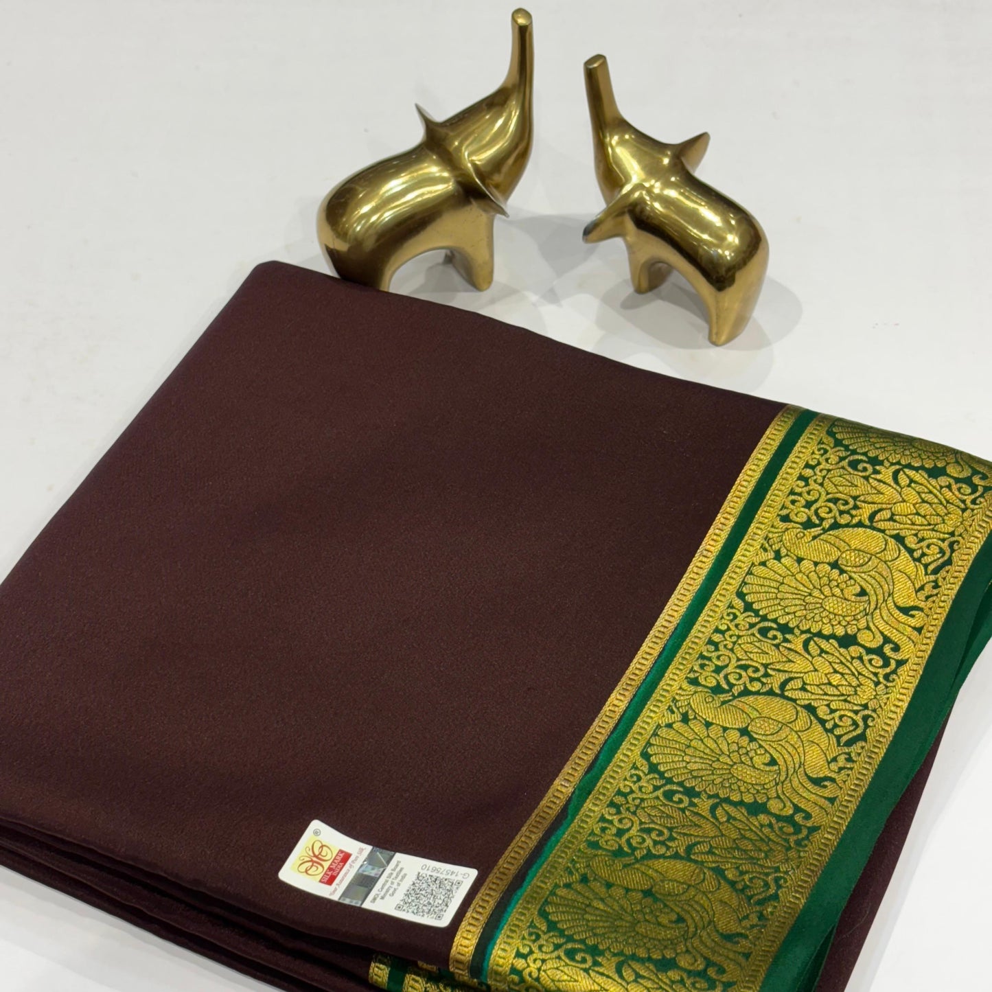 Plain Mysore Silk Sarees 120 gsm