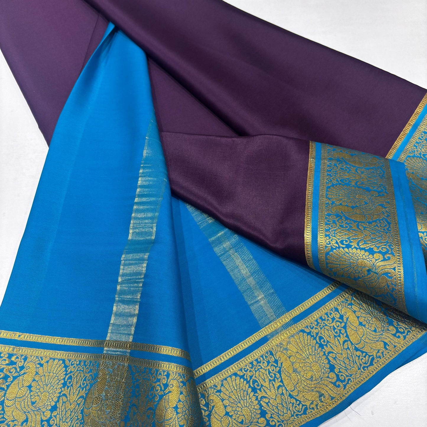 Plain Mysore Silk Sarees 120 gsm