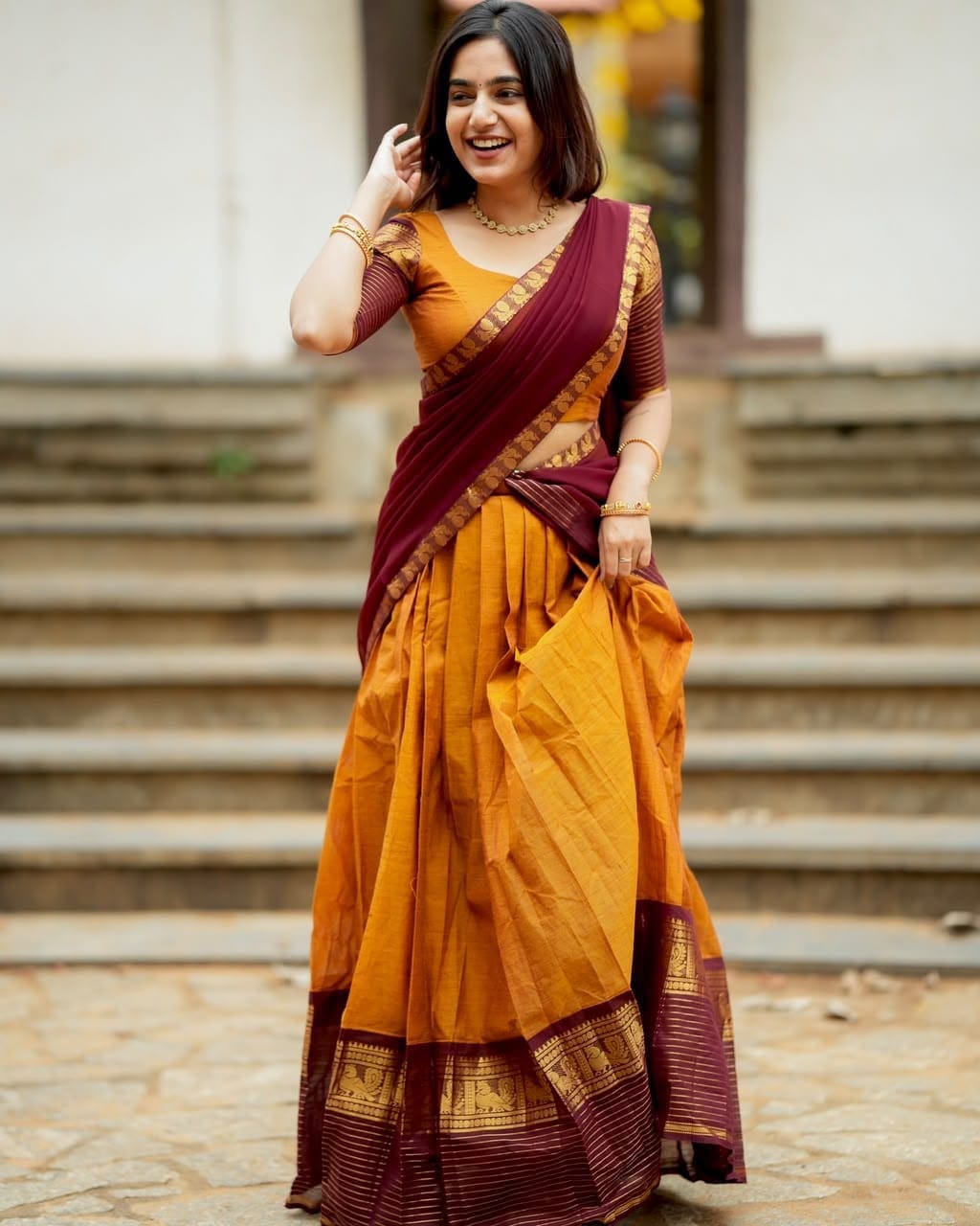Kanjivaram Silk Half Saree sets