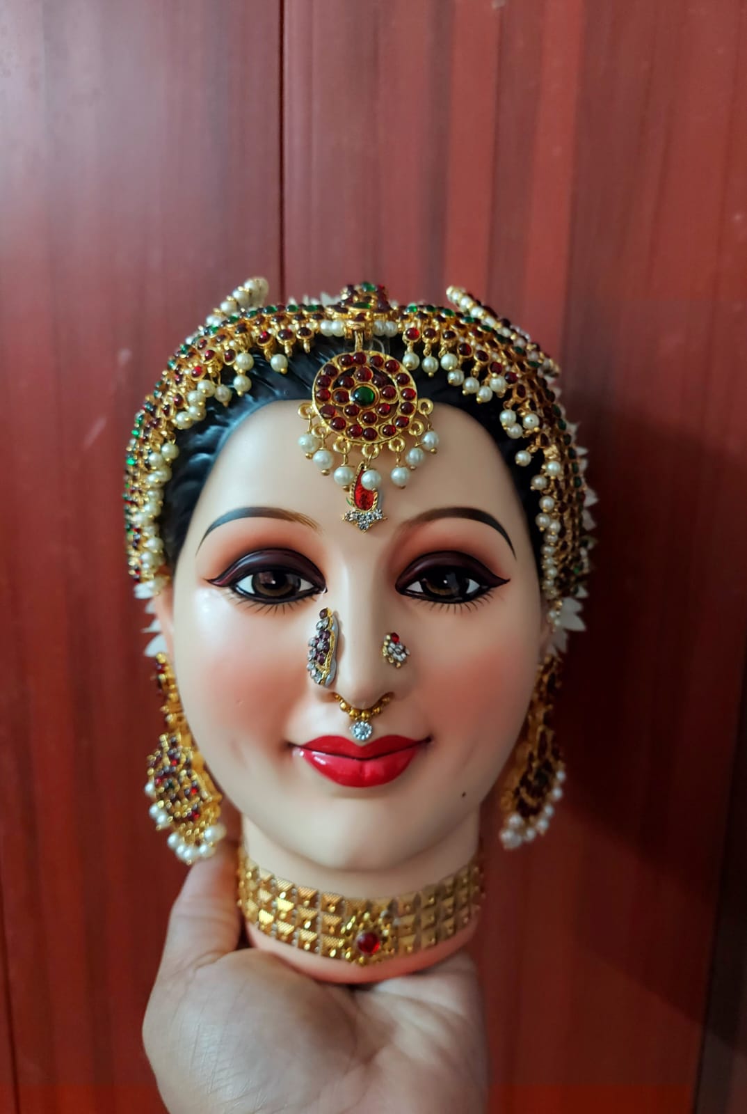 VaraMahalakshmi hand decorated face