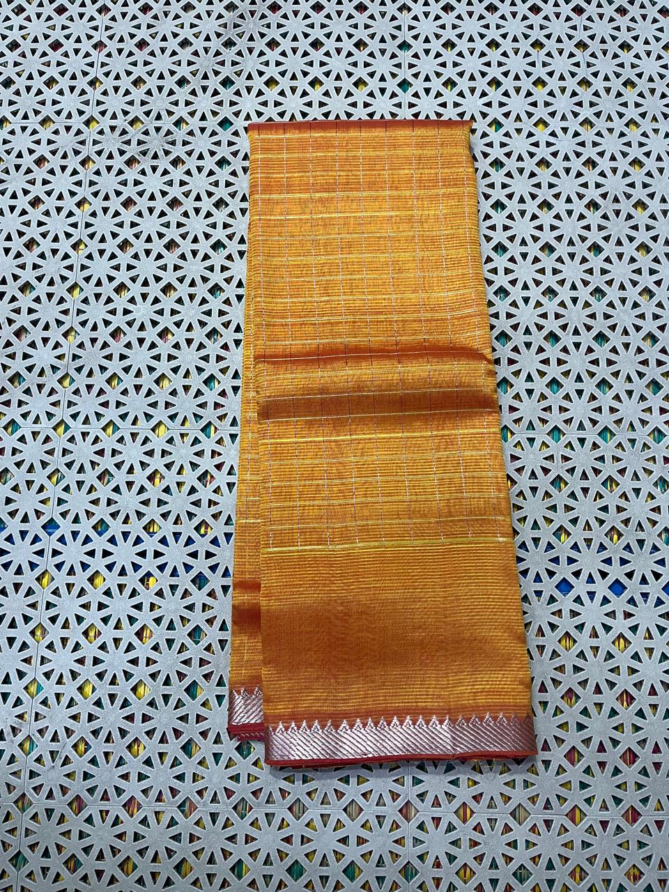 Mangalagiri Pattu Checked Sarees