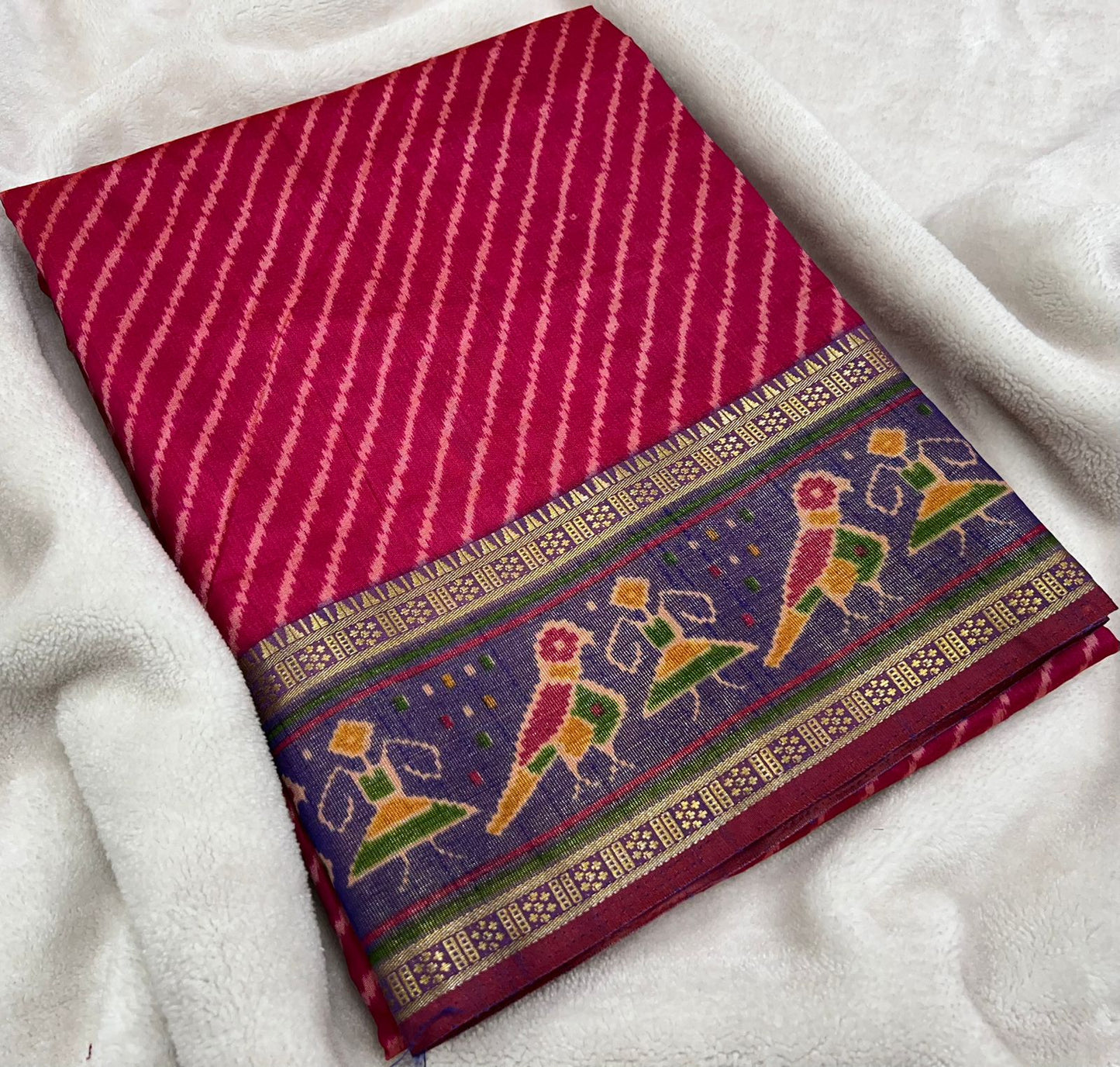 Patola Dual Tone Soft Silk Sarees