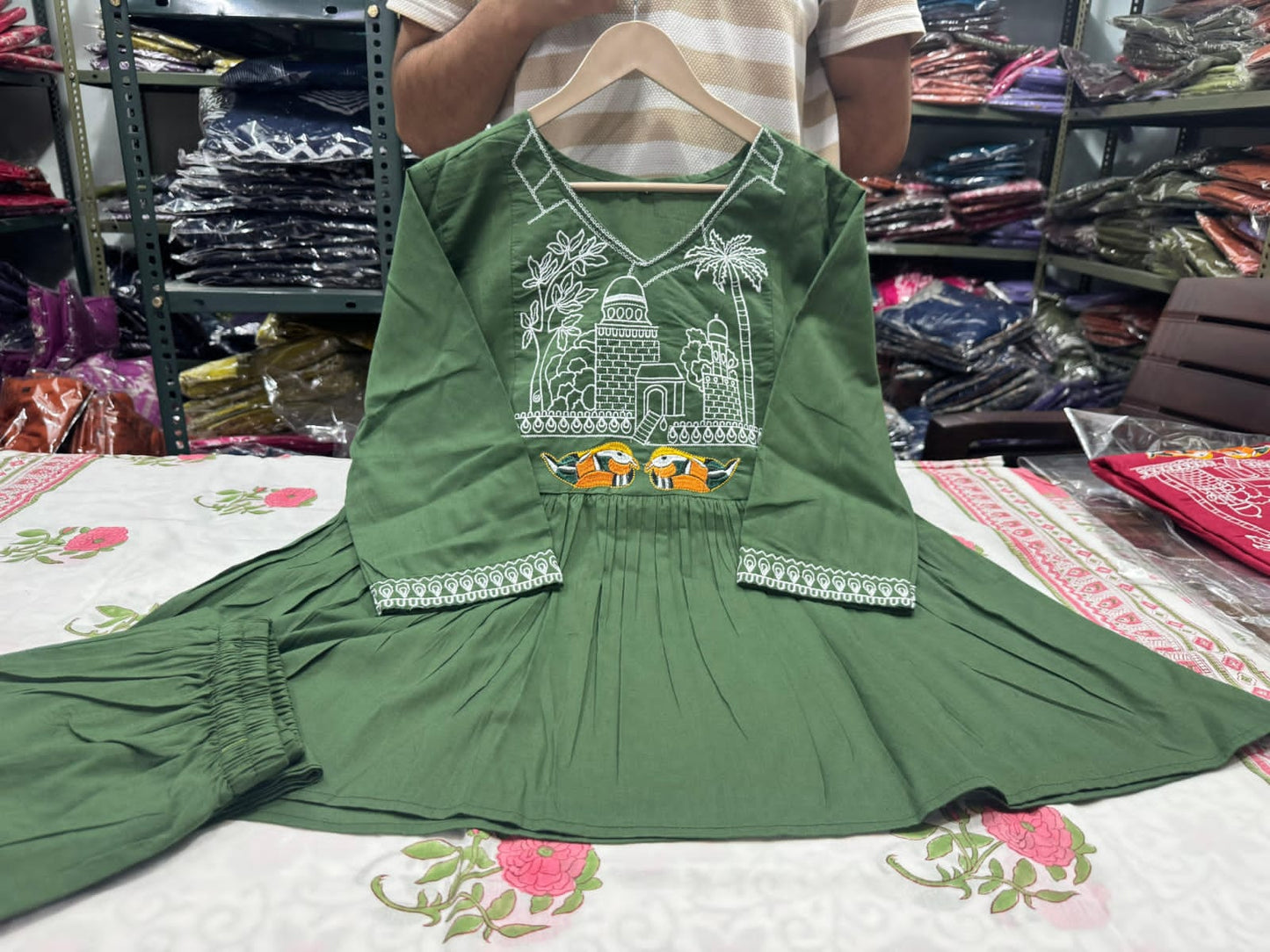 Cotton Slub Kurti Pant