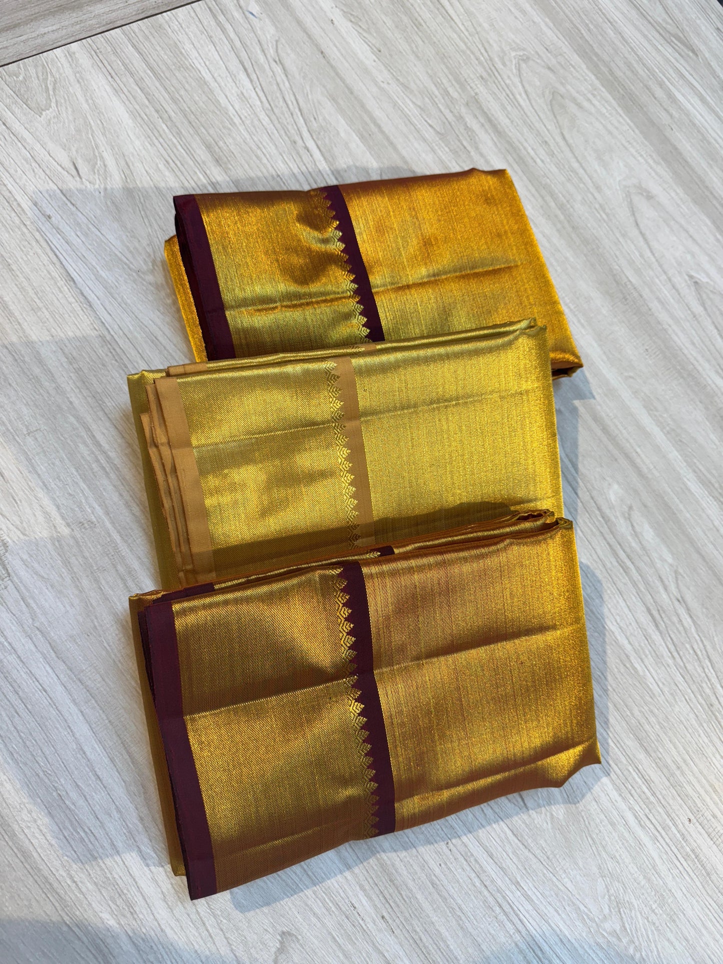 Golden Kanchi Bridal Silk Sarees