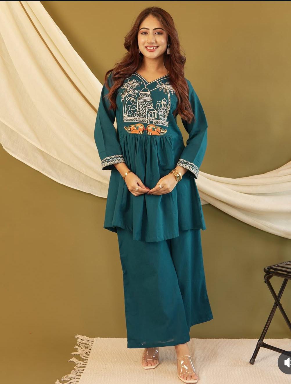Cotton Slub Kurti Pant