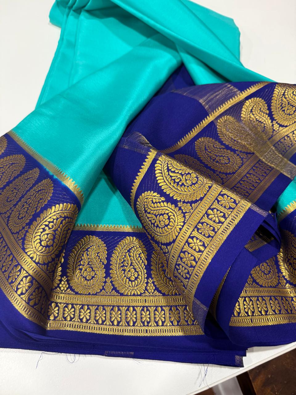 Mango Border Mysore Silk Sarees