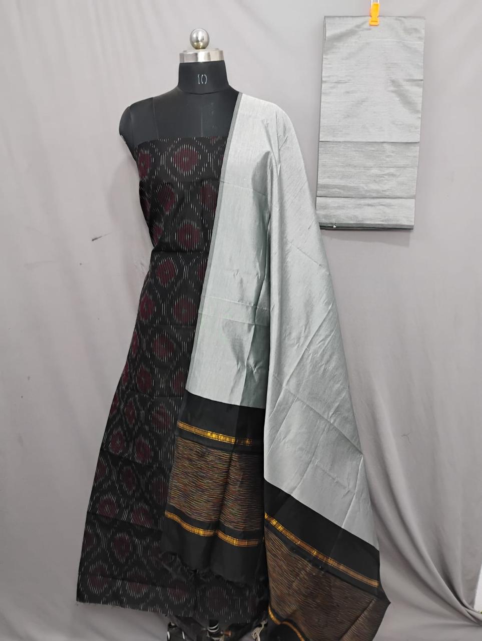 Ikkat Soft Silk Dress Materials