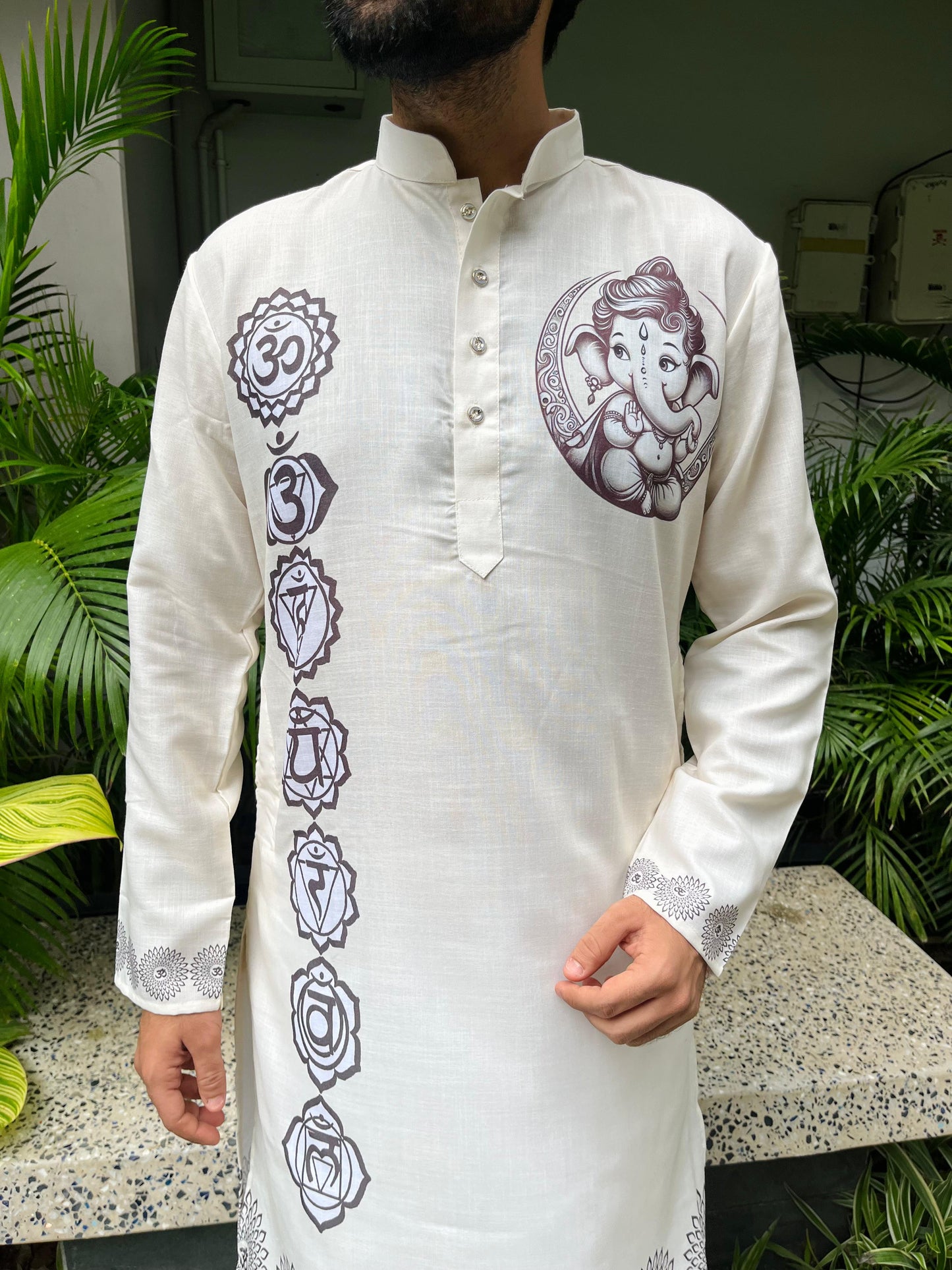 Ganpati Printed Men's Kurta