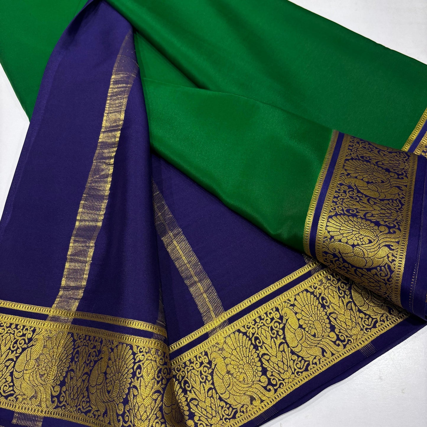 Plain Mysore Silk Sarees 120 gsm