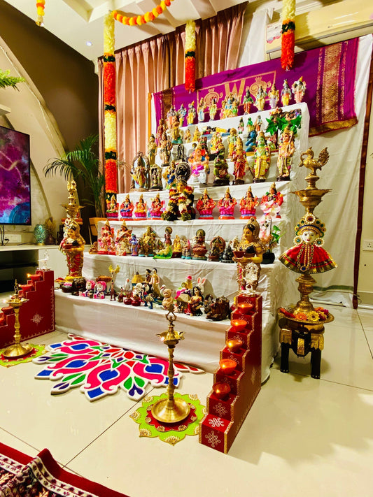 Navratri Golu Dolls themes, step-by-step display ideas, and doll placement guidelines