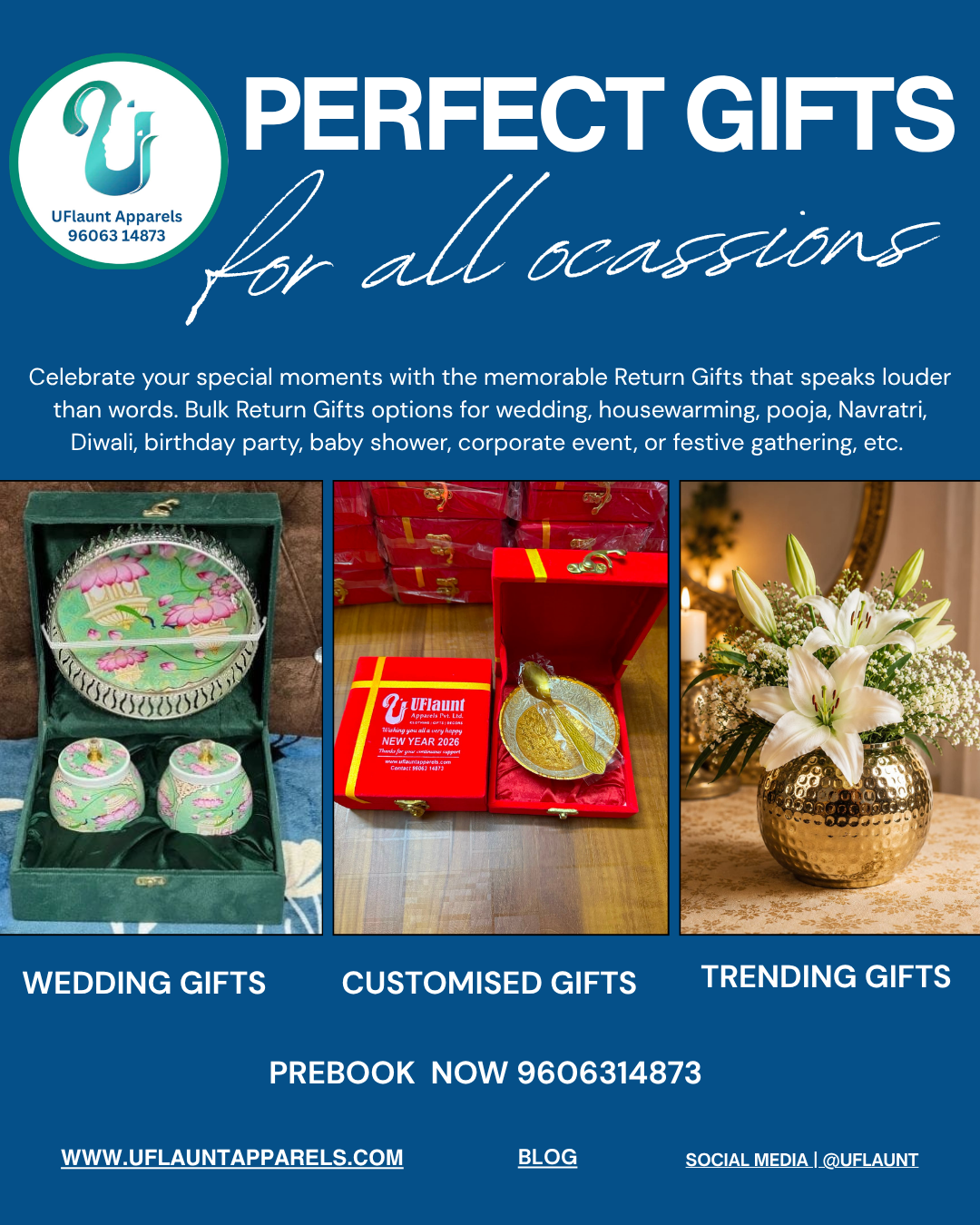 UFlaunt Bulk Return Gifts for Weddings, Diwali, New Year, Festivals