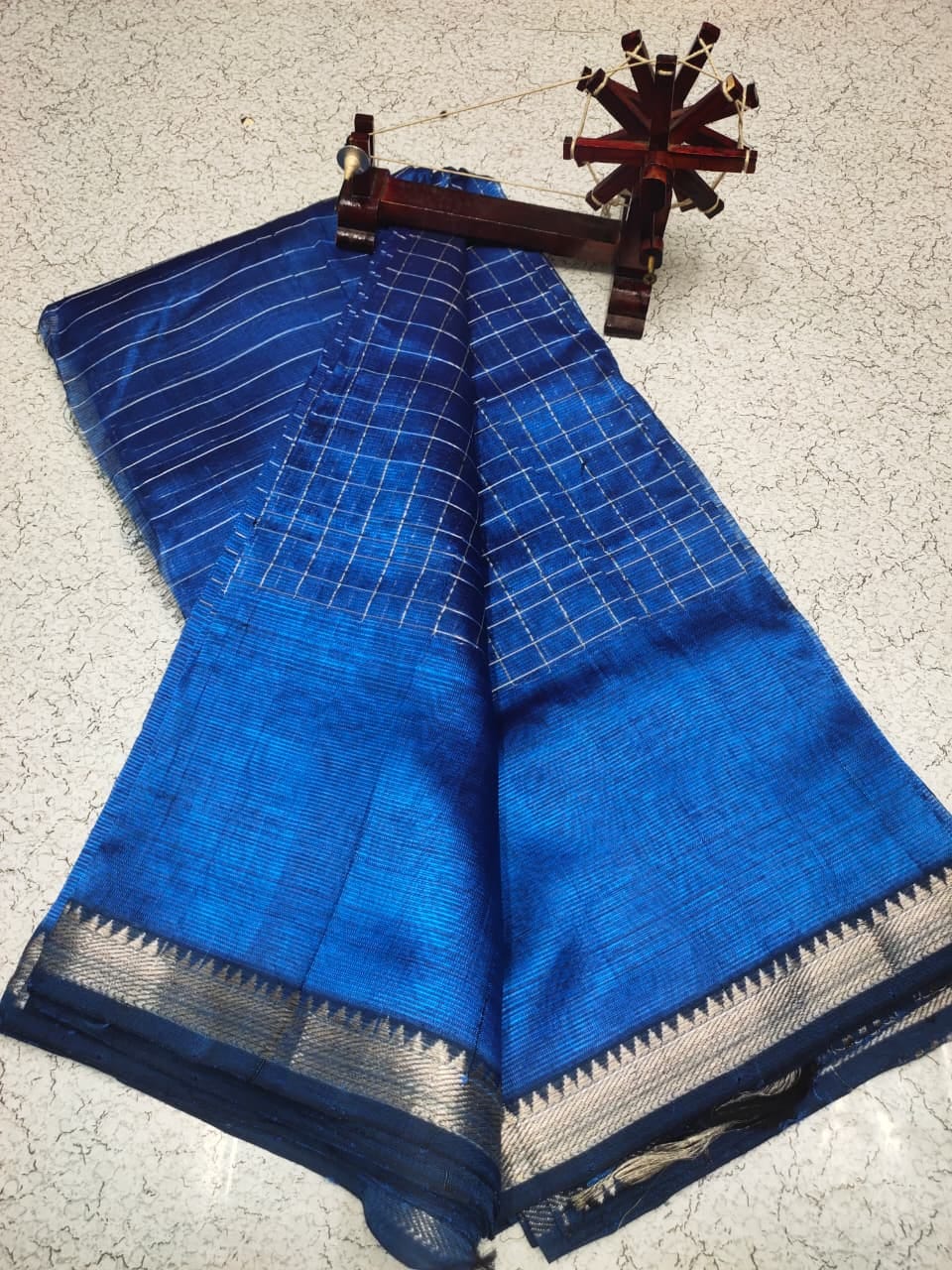 Mangalagiri  Pattu Checked Sarees