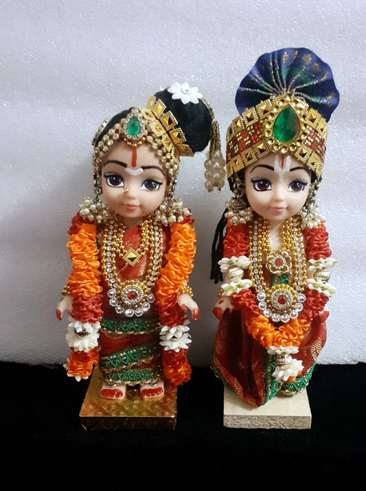 Hand decorated Aandal Krishna Dolls