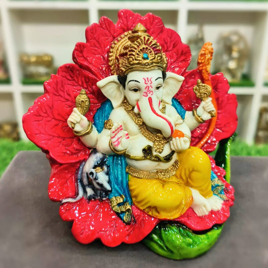 Ganesh Idol in Hibiscus flower