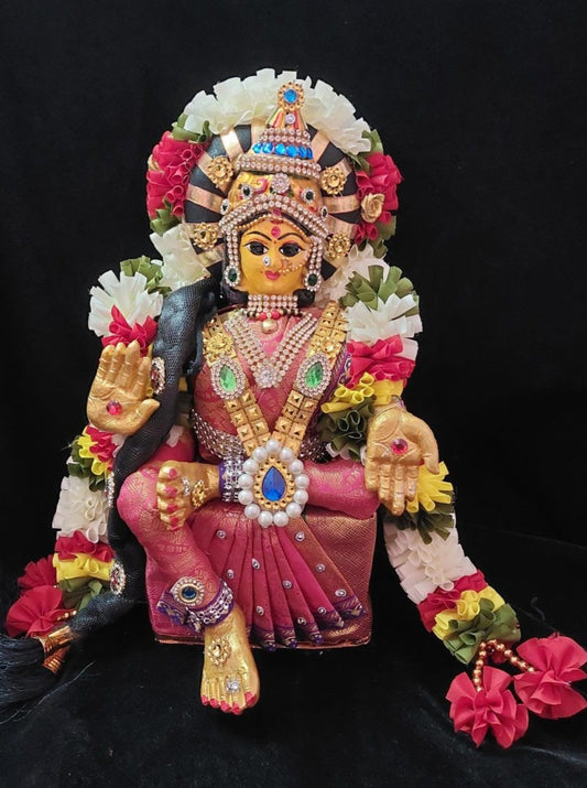 Vara Mahalakshmi Hand-Decorated Crafted Idol: Bring Blessings Home