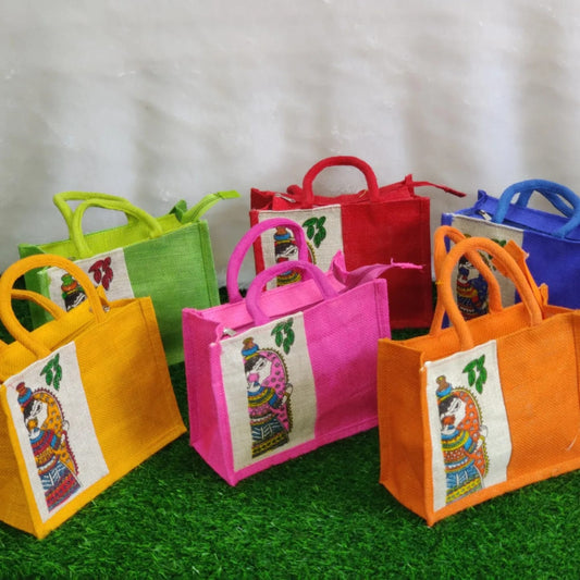 Durga print jute bags