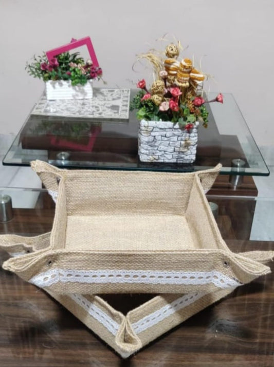 Jute foldable travel trays