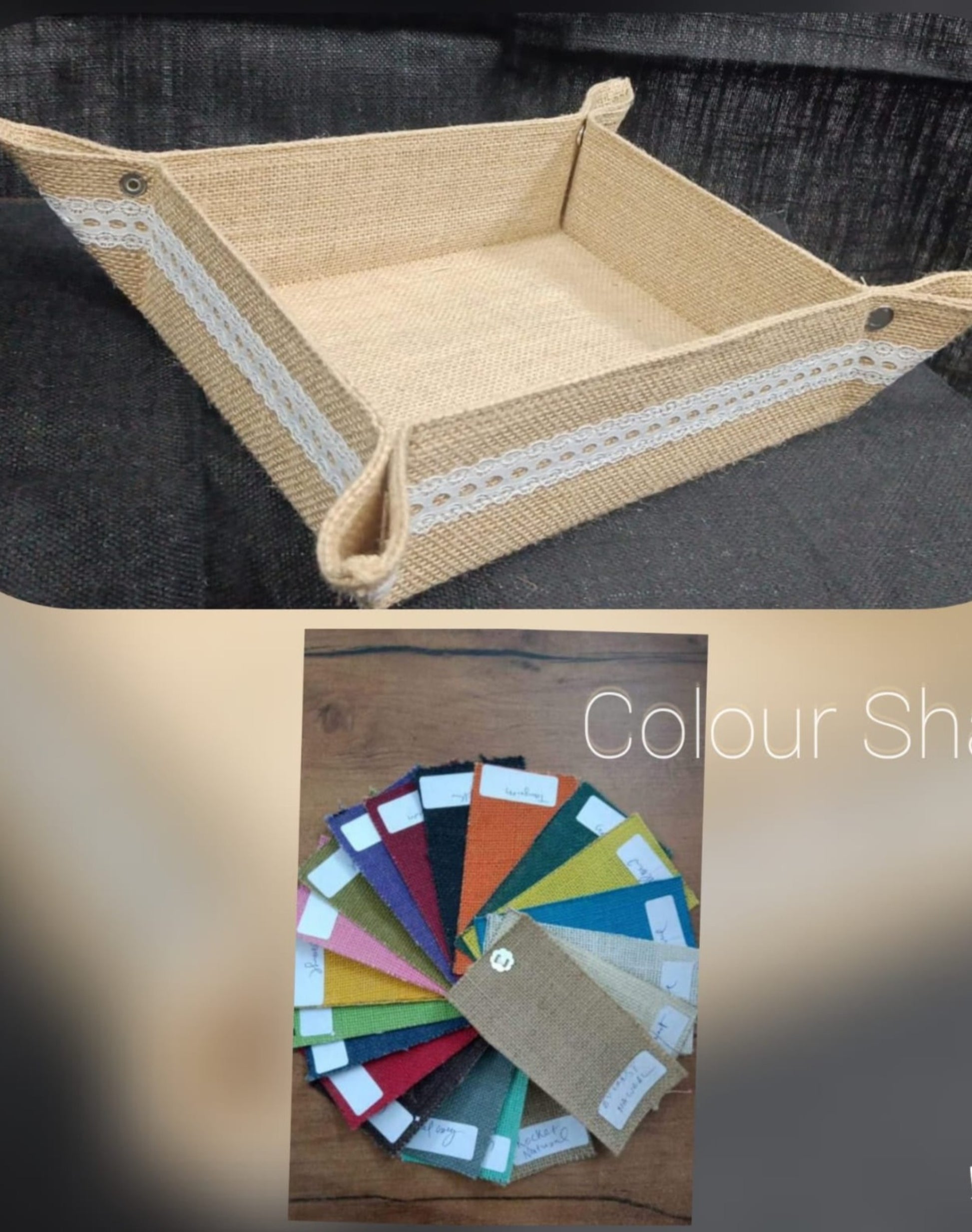 Jute foldable travel trays