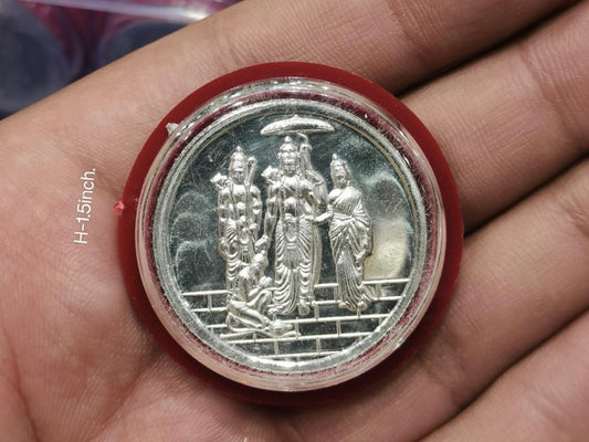 Silver plated Ram Dharbar Coins pack of 12