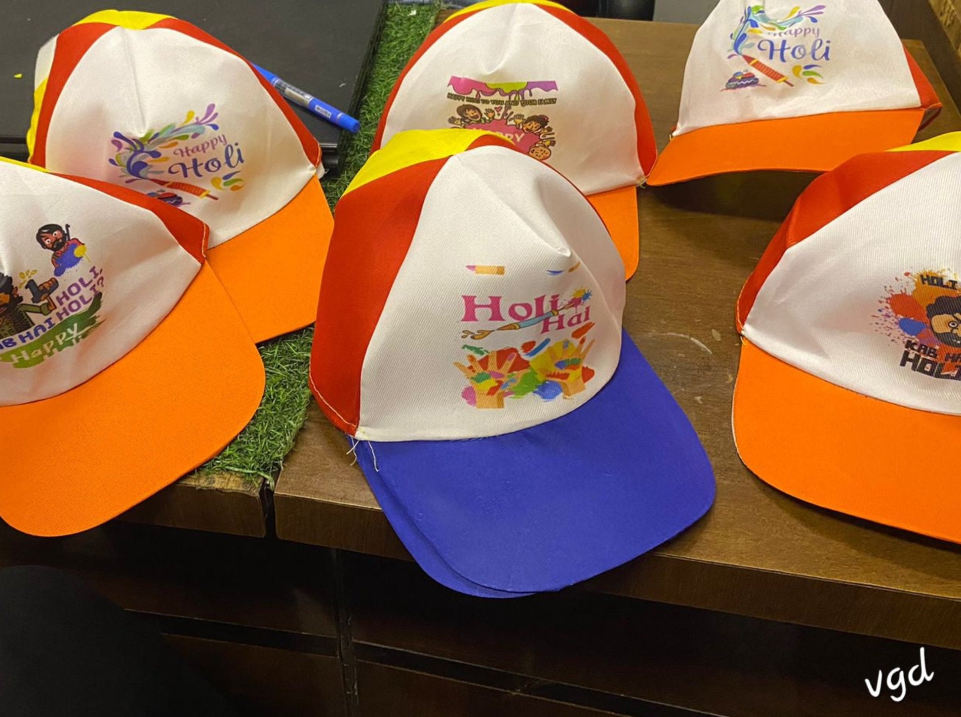 colourful holi cap