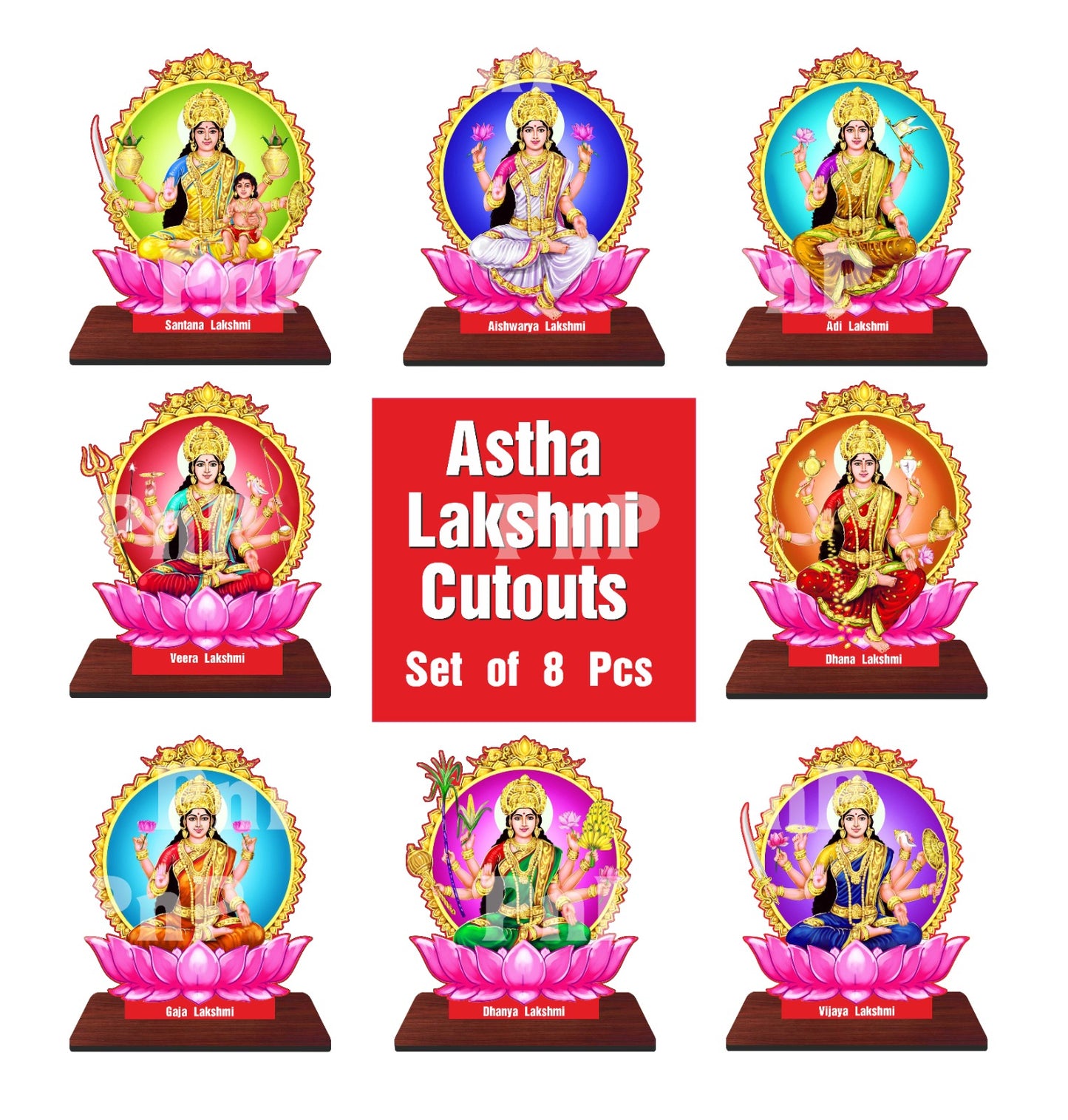Ashtalakshmi Magnets & Cutouts