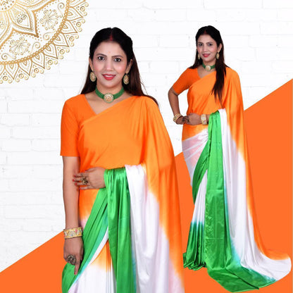 Tiranga Semi Silk Saree