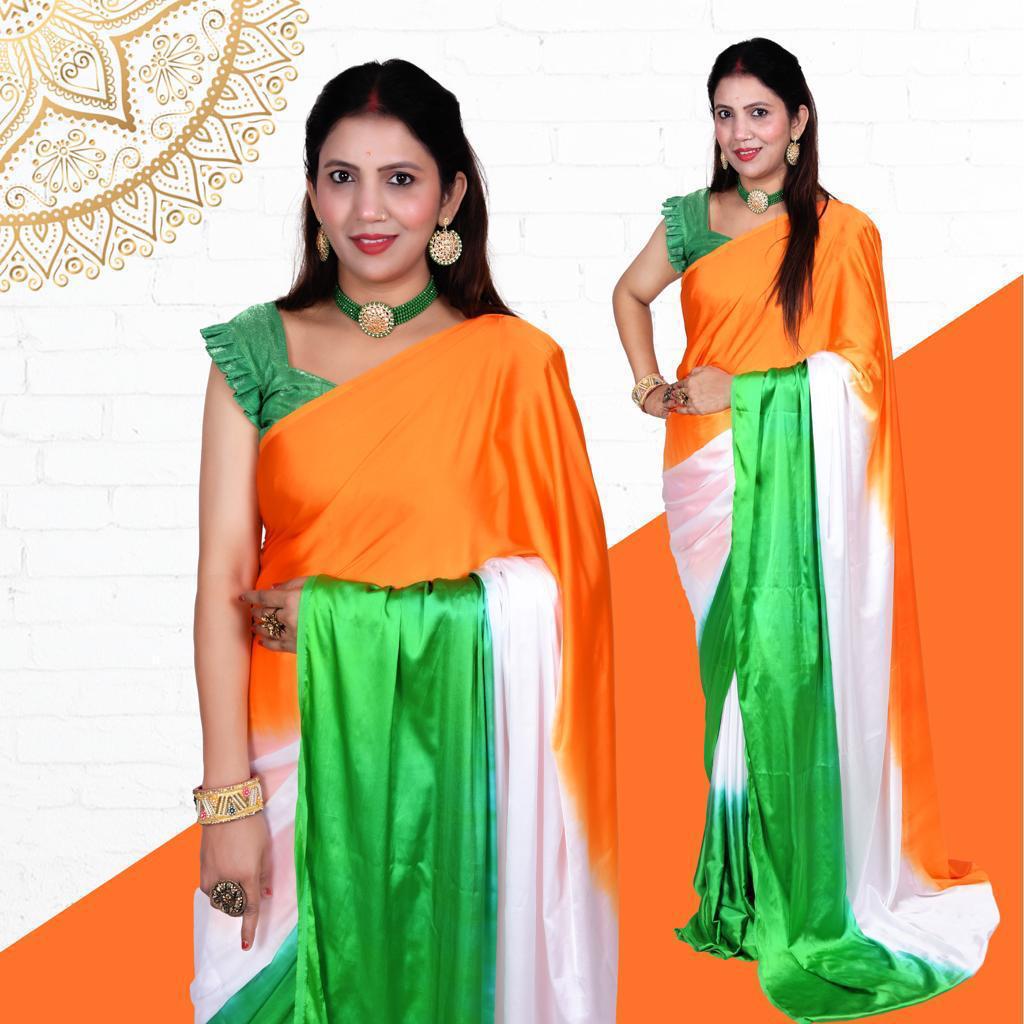 Tiranga Semi Silk Saree