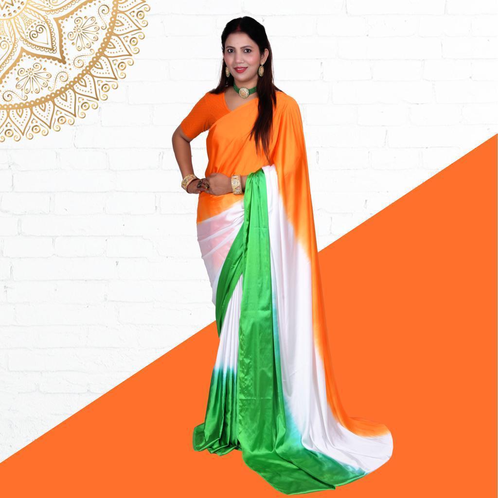 Tiranga Semi Silk Saree