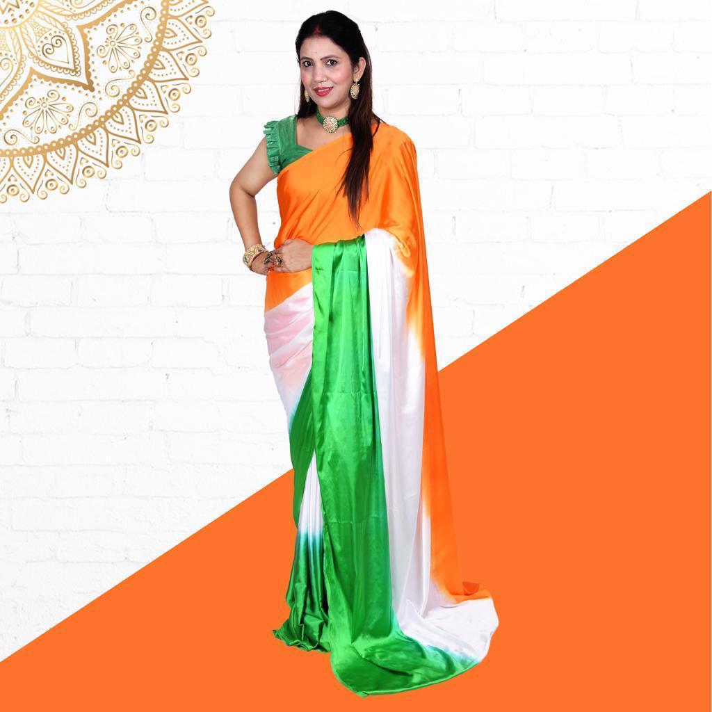 Tiranga Semi Silk Saree