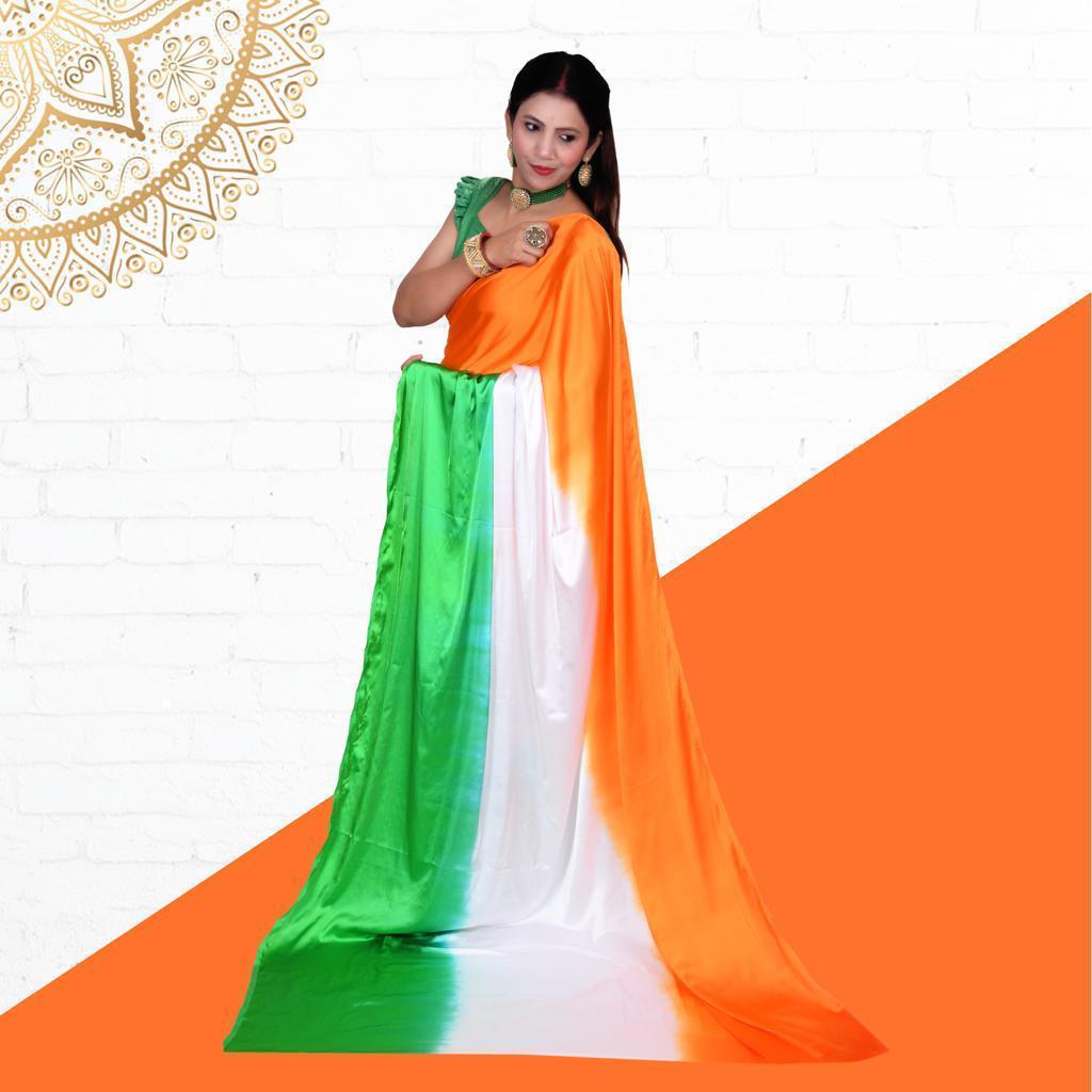Tiranga Semi Silk Saree