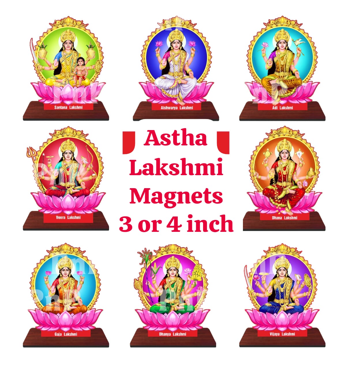Ashtalakshmi Magnets & Cutouts