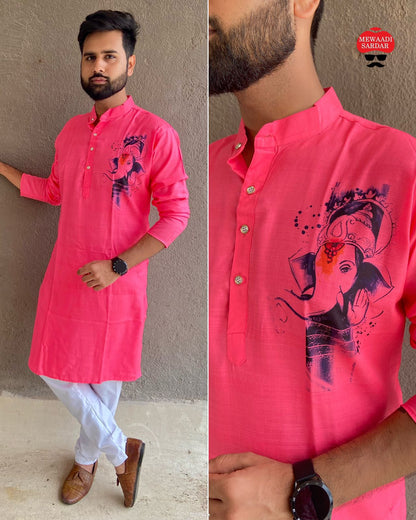 Ganpati  Printed Men's  Kurta