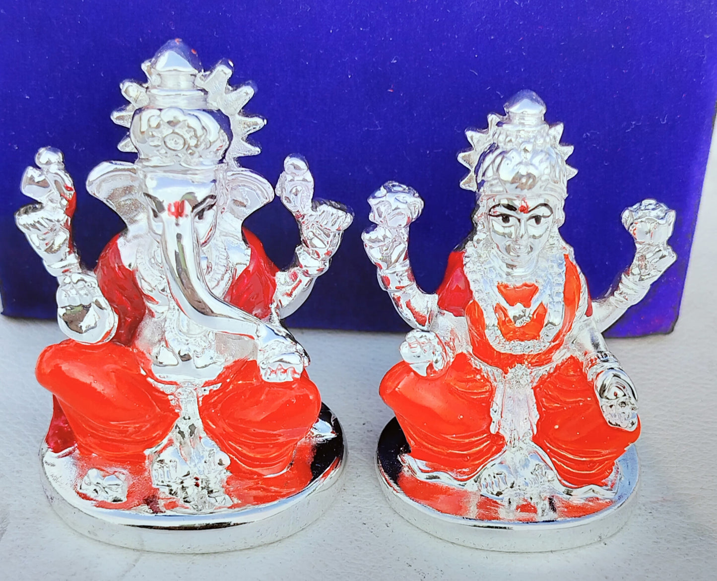 German Silver Laxmi Ganesha Idols