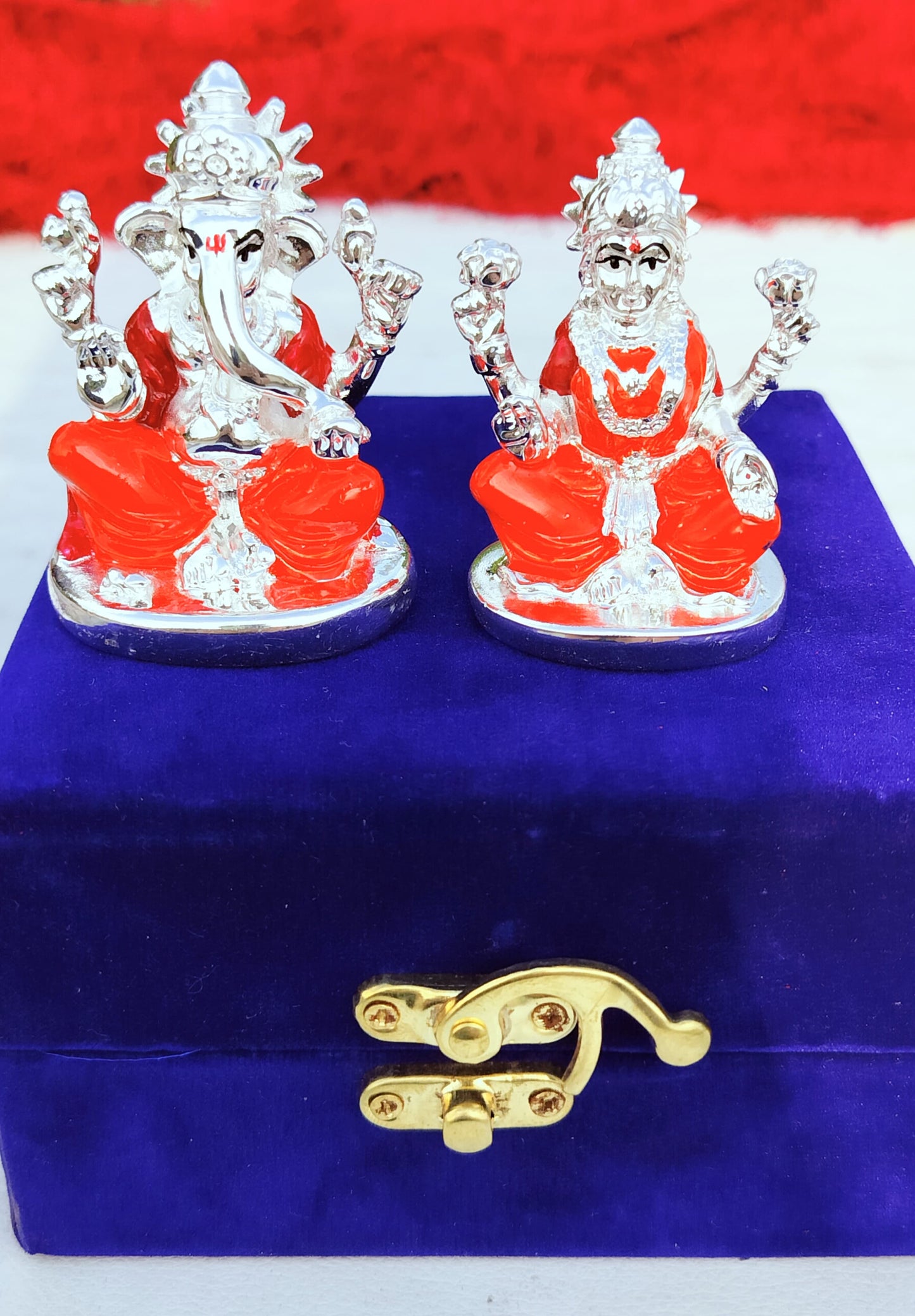 German Silver Laxmi Ganesha Idols